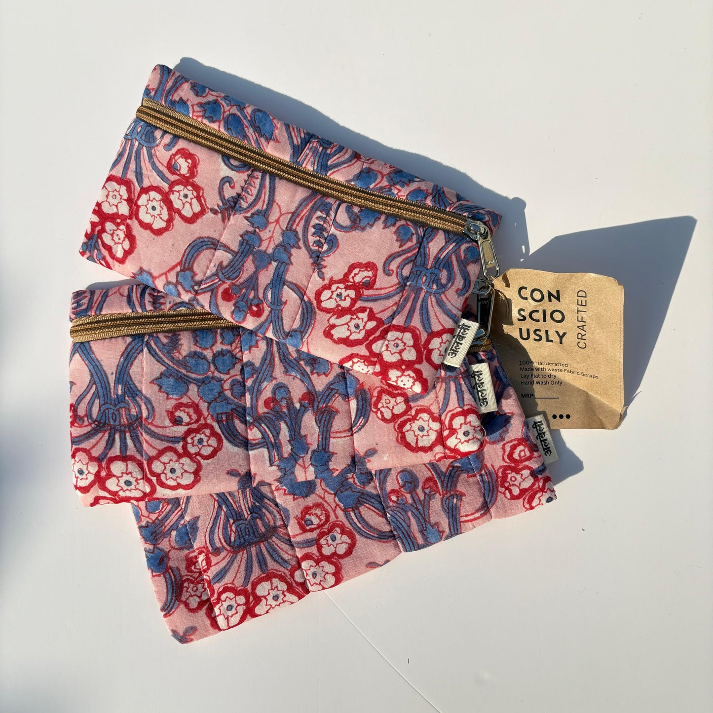 The Upcycled Trio - 3 Pouch Set | Zero Waste Multipurpose Organizers