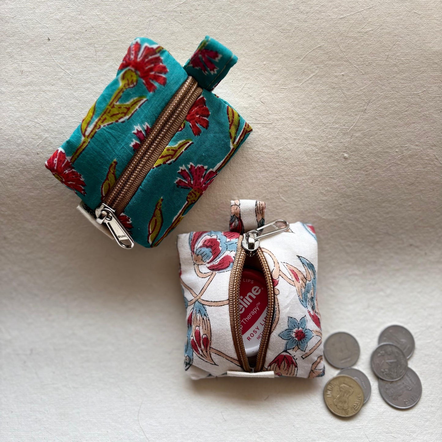 Coin Pouch | Bag Charm | Keychain - Sustainable 3-in-1 Accessory
