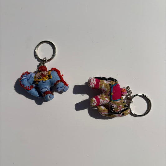 Handcrafted Cotton Upcycled Animal Keychains