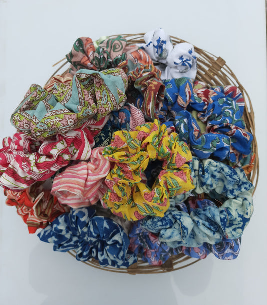 Upcycled Cotton Scrunchies (Set of 3)