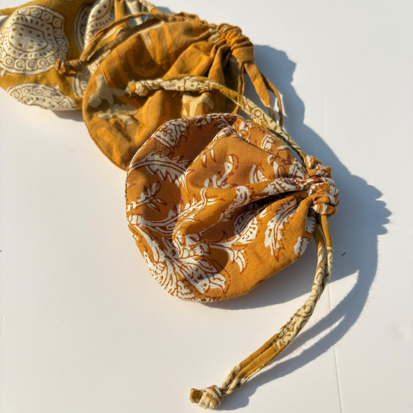 Cotton Coin Potli - Sustainable Small Drawstring Pouch