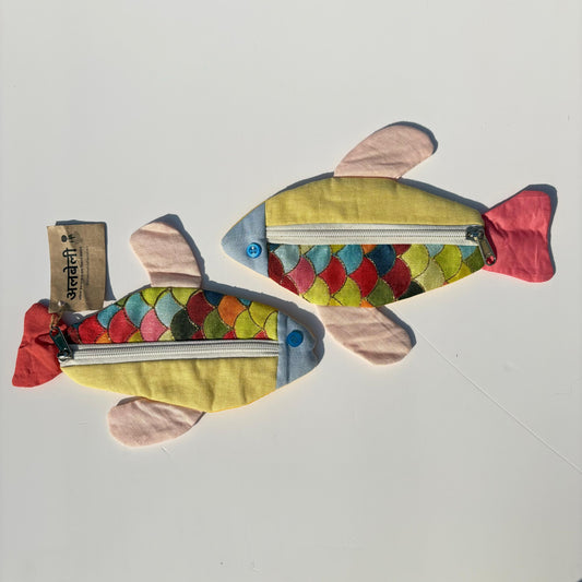 Nemo - Cotton Fish Pouch | Sustainable & Fun Zipper Pouch