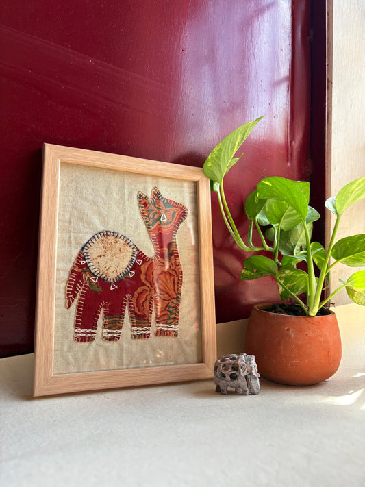 Handcrafted Applique Painting - Unique Textile Art