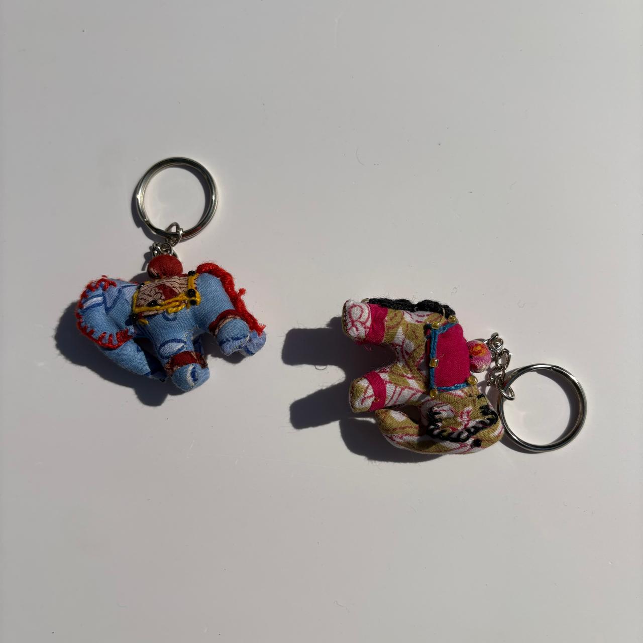Handcrafted Cotton Upcycled Animal Keychains