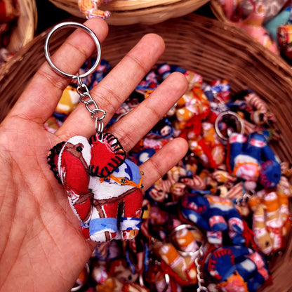 Handcrafted Cotton Upcycled Animal Keychains