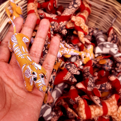 Handcrafted Cotton Upcycled Animal Keychains